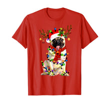 Ladda upp bild till gallerivisning, Funny shirts V-neck Tank top Hoodie sweatshirt usa uk au ca gifts for Funny Pug Dog Christmas Tee Reindeer Christmas Lights Pajama T-Shirt 118942
