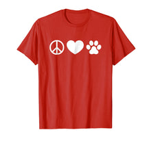 Ladda upp bild till gallerivisning, Peace, Love And Dogs T Shirt
