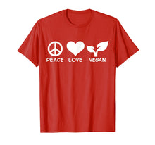 Ladda upp bild till gallerivisning, Funny shirts V-neck Tank top Hoodie sweatshirt usa uk au ca gifts for Peace love vegan T-Shirt 2985839
