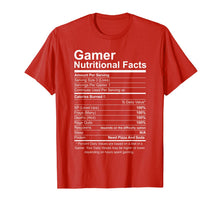 Ladda upp bild till gallerivisning, Gamer Nutritional Facts Novelty Video Game Lover T-Shirt 124086
