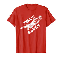 Ladda upp bild till gallerivisning, Funny shirts V-neck Tank top Hoodie sweatshirt usa uk au ca gifts for Jesus Saves Soccer Goalie t-shirt 2707187
