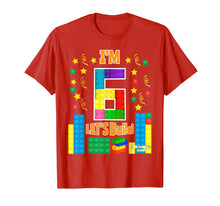 Ladda upp bild till gallerivisning, Funny shirts V-neck Tank top Hoodie sweatshirt usa uk au ca gifts for Birthday Shirt For Kids Age 6 Lets Build Blocks Bricks Theme 1545747
