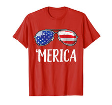 Ladda upp bild till gallerivisning, Merica Sunglasses 4th of July T shirt Kids Boys Girls Men US 59236
