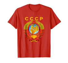 Ladda upp bild till gallerivisning, Funny shirts V-neck Tank top Hoodie sweatshirt usa uk au ca gifts for CCCP T-shirt Coat of arms Tee Flag Russian souvenir Moscow 1706995
