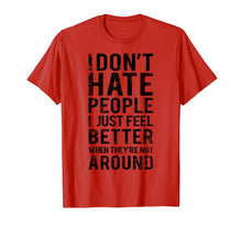 Ladda upp bild till gallerivisning, Funny shirts V-neck Tank top Hoodie sweatshirt usa uk au ca gifts for Funny Introvert Humor T-Shirt - I Don't Hate People Tee 1987055
