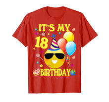 Ladda upp bild till gallerivisning, Funny shirts V-neck Tank top Hoodie sweatshirt usa uk au ca gifts for 18th Emoji It&#39;s My Birthday Shirt 18 Years Old Gifts A2 4045542
