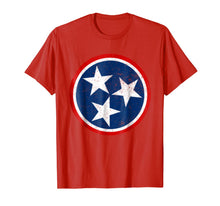 Ladda upp bild till gallerivisning, Tennessee Volunteer State - Distressed Tristar Flag Shirt 1063111
