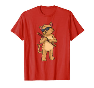 Cat Bassoon Shirt Women Men Jazz Music Cat Gifts Bassoonist T-Shirt-4003634