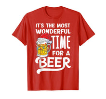 Ladda upp bild till gallerivisning, Funny shirts V-neck Tank top Hoodie sweatshirt usa uk au ca gifts for It's The Most Wonderful Time For A Beer Christmas Santa Hat T-Shirt 212012

