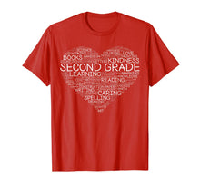 Ladda upp bild till gallerivisning, Second Grade Word Heart T-Shirt 2nd Grade Student &amp; Teacher 272539
