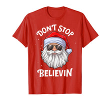 Ladda upp bild till gallerivisning, Don&#39;t Stop Believin Santa Funny Christmas Boys Kids Gifts T-Shirt-675800
