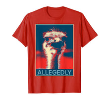 Ladda upp bild till gallerivisning, Allegedly Ostrich T Shirt Funny Bird Lover T-Shirt 305952
