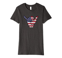 Ladda upp bild till gallerivisning, Shaka Hang Loose American Flag Premium T-Shirt 788613
