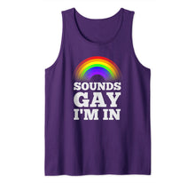 Ladda upp bild till gallerivisning, Funny Gay Shirts For Men Pride Rainbow Sounds Gay Im In Tank Top 33955
