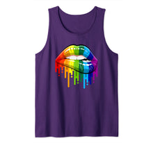 Ladda upp bild till gallerivisning, Lgbt Rainbow Lips Pride for Gay Homosexual Lesbian T-Shirt Tank Top 38578
