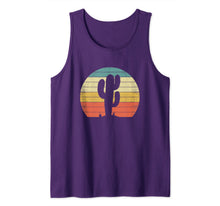 Ladda upp bild till gallerivisning, Saguaro Cactus Cactus Sunset Opuntia Cactaceae Retro T-Shirt Tank Top 47503
