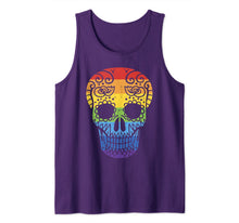 Ladda upp bild till gallerivisning, Rainbow Sugar Skull Day Of The Dead LGBT Gay Pride Flag Tank Top 153152
