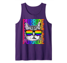 Ladda upp bild till gallerivisning, Purride Funny Cat Gay Pride LGBTQ Rainbow Flag Men Women Tank Top 79711
