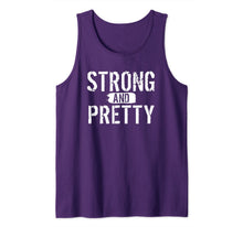 Ladda upp bild till gallerivisning, Strong and Pretty funny strongman Workout Gym Gift Men Women Tank Top 113471
