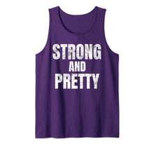 Ladda upp bild till gallerivisning, Mens Funny Strong And Pretty Strongman Fitness Gym Gift Tank Top 143546
