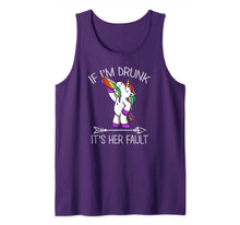 Ladda upp bild till gallerivisning, If I'm Drunk It's Her Fault Unicorn Funny Friends Couple   Tank Top 494462
