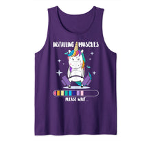 Ladda upp bild till gallerivisning, Installing Muscles Please Wait Shirt - Funny Unicorn Fitness Tank Top 324524
