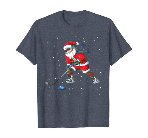 Funny shirts V-neck Tank top Hoodie sweatshirt usa uk au ca gifts for Funny Santa Claus Christmas Ice Hockey Gifts Kids Boys T-Shirt 93711