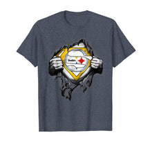 Ladda upp bild till gallerivisning, Halloween Superhero Football Pittsburgh-Steeler Fan T-Shirt 231121
