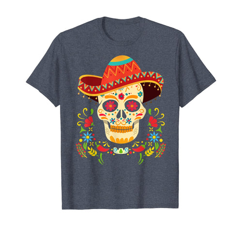 Day Of The Dead Skull Gifts Funny Cinco De Mayo Men Women T-Shirt 792003