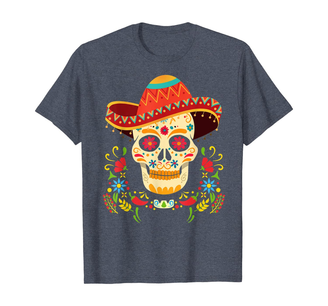 Day Of The Dead Skull Gifts Funny Cinco De Mayo Men Women T-Shirt 792003