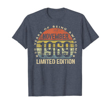Ladda upp bild till gallerivisning, Born November 1969 Limited Edition Bday Gifts 50th Birthday T-Shirt 425134
