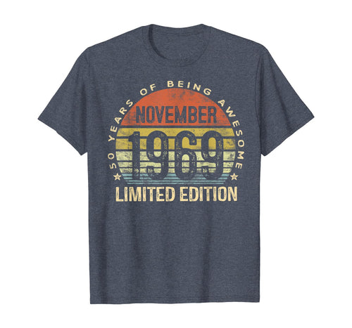 Born November 1969 Limited Edition Bday Gifts 50th Birthday T-Shirt 425134