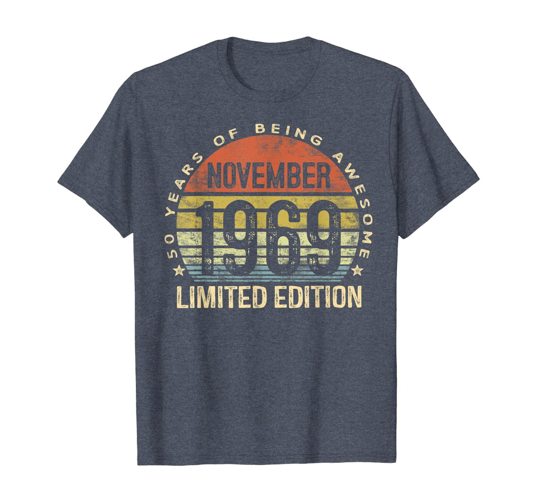 Born November 1969 Limited Edition Bday Gifts 50th Birthday T-Shirt 425134
