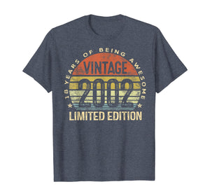 18 Year Old Gifts Vintage 2002 Limited Edition 18th Birthday T-Shirt-65842