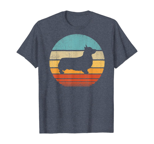 Corgi Vintage Silhouette 60s 70s Retro Gifts Dog Lover Men T-Shirt 636359