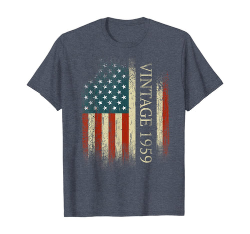 Funny shirts V-neck Tank top Hoodie sweatshirt usa uk au ca gifts for 60th Birthday Gifts Vintage 1959 Usa Flag 60 Year Old Bday T-Shirt 275764