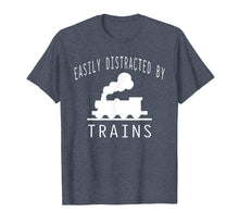Ladda upp bild till gallerivisning, Funny shirts V-neck Tank top Hoodie sweatshirt usa uk au ca gifts for Easily Distracted By Trains T-Shirt Hobby Train Lover Gifts 1895776

