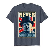 Ladda upp bild till gallerivisning, Funny shirts V-neck Tank top Hoodie sweatshirt usa uk au ca gifts for Winston Churchill Never Surrender Union Jack T-Shirt 1767620
