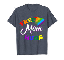 Ladda upp bild till gallerivisning, Free mom hugs rainbow gray pride LGBT funny T-shirt 62171
