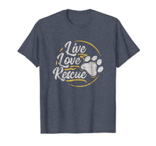 Ladda upp bild till gallerivisning, Live Love Rescue - Dog Lover Adopt a Dog Adoption T-Shirt 1219364
