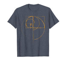 Ladda upp bild till gallerivisning, Fibonacci Golden Ratio Circle T Shirt
