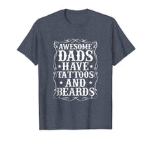 Ladda upp bild till gallerivisning, Men's Awesome Dads Have Tattoos and Beards Cool T Shirt 84640
