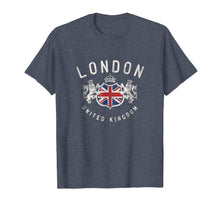 Ladda upp bild till gallerivisning, London Great Britain Vintage Crown Flag T-shirt 274231
