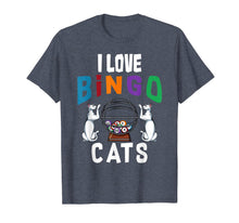 Ladda upp bild till gallerivisning, I Love Bingo And Cats Animal Cat Lover Funny Graphic T-shirt 1152875
