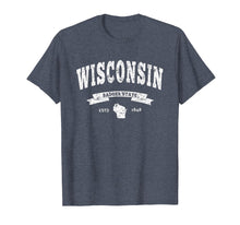 Ladda upp bild till gallerivisning, Funny shirts V-neck Tank top Hoodie sweatshirt usa uk au ca gifts for Vintage Wisconsin Shirt Distressed Tee WI Badger State 1219681
