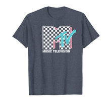 Ladda upp bild till gallerivisning, MTV Neon Distressed Checkered Logo Graphic T-Shirt
