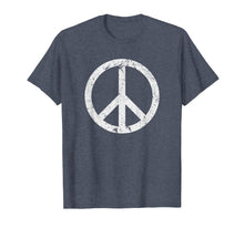 Ladda upp bild till gallerivisning, Funny shirts V-neck Tank top Hoodie sweatshirt usa uk au ca gifts for Vintage Peace Sign White Distressed T-shirt 595053
