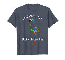 Ladda upp bild till gallerivisning, Funny shirts V-neck Tank top Hoodie sweatshirt usa uk au ca gifts for Embrace Differences Puzzle Flamingo Autism Awareness Tshirt 1265712
