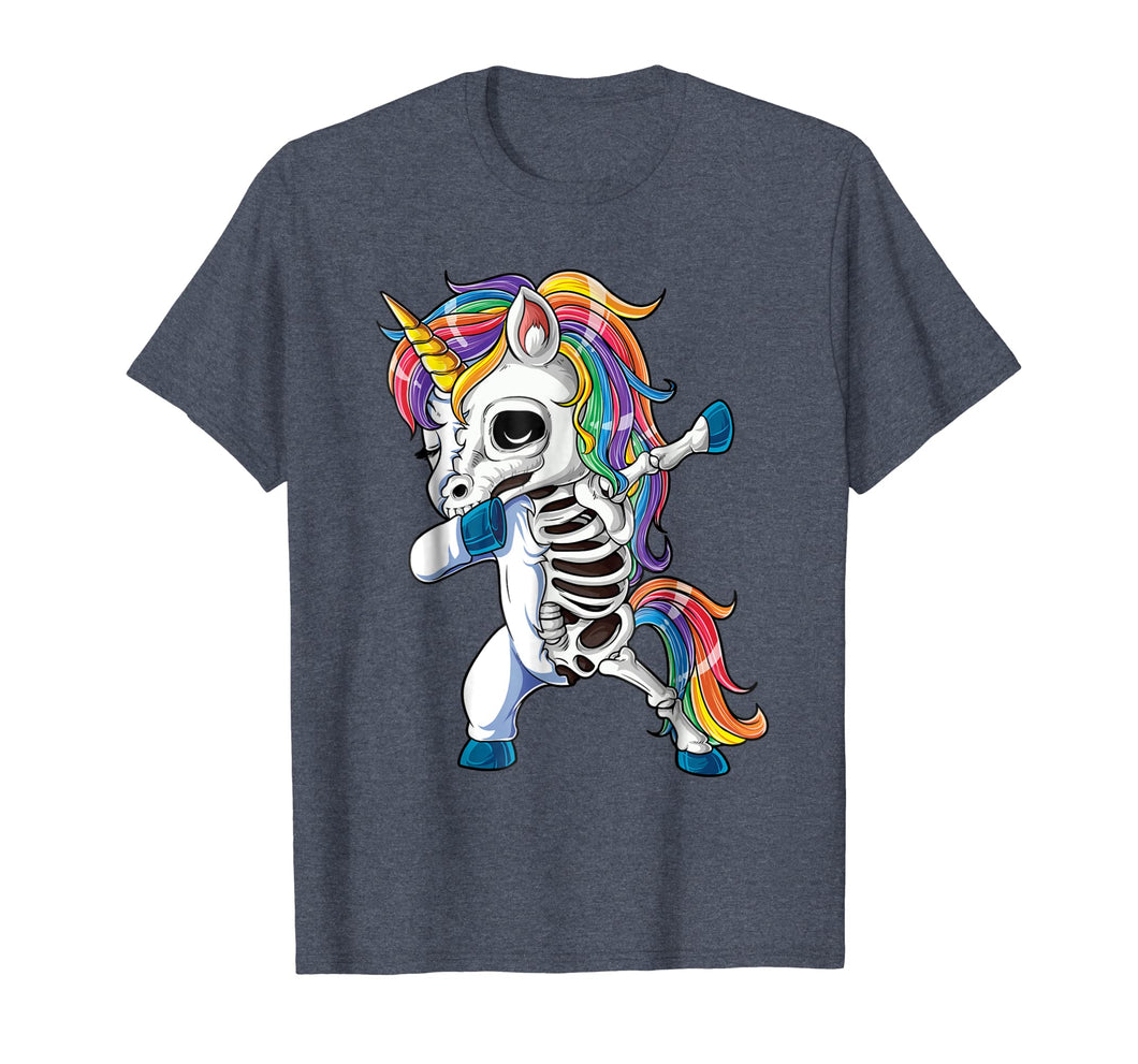 Funny shirts V-neck Tank top Hoodie sweatshirt usa uk au ca gifts for Dabbing Unicorn Skeleton T shirt Halloween Girls Dab Gifts 3643376