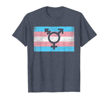 Ladda upp bild till gallerivisning, Transgender Pride Flag With Trans Man Woman Symbol T Shirt
